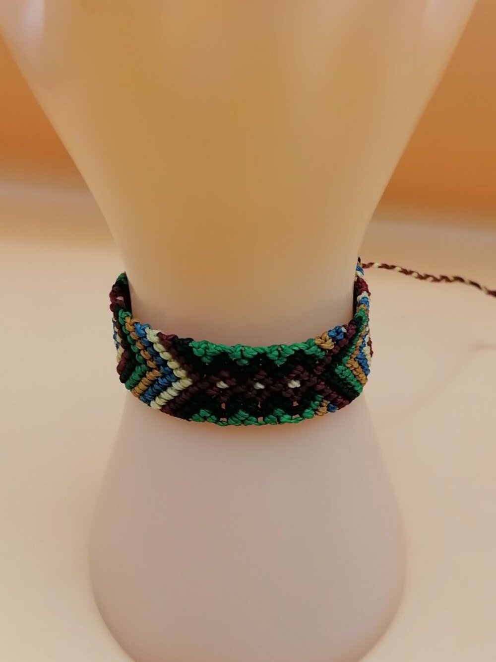 Geometric Macrame Bracelet, Handwoven Peruvian Craft